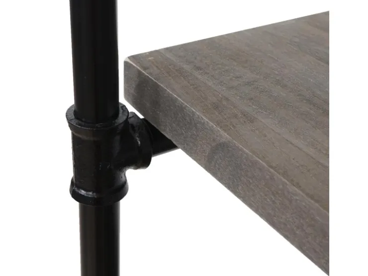 BERLINLODGE Standregal HxBxT 165x80x28cm Industriedesign Holz Metall Wohnregal Bücherregal Ablageregal