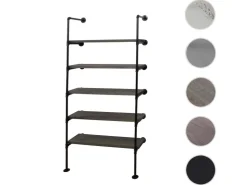 BERLINLODGE Standregal HxBxT 165x80x28cm Industriedesign Holz Metall Wohnregal Bücherregal Ablageregal