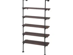BERLINLODGE Standregal HxBxT 165x80x28cm Industriedesign Holz Metall Wohnregal Bücherregal Ablageregal* Holzregale