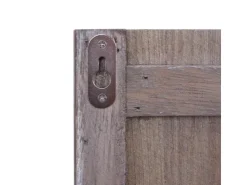 BERLINLODGE Wandgarderobe 91x60x10cm 6 Haken Shabby