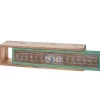 BERLINLODGE Wandregal HxBxT 65x16x13cm Tanne Holz Massiv Vintage Patchwork Hängeregal Regal