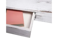 BERLINLODGE Wandregal HxBxT 8x80x25cm Schublade Massiv-Holz Weiß Shabby Schweberegal Wandboard Hängeregal Regal* Schweberegale
