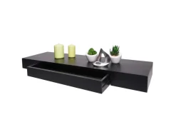 BERLINLODGE Wandregal HxBxT 8x80x25cm Schublade Massiv-Holz Schweberegal Wandboard Hängeregal Regal* Wandregale|Regale Massivholz