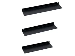 BERLINLODGE Wandregal Metall 3er Set Matte Schwarz Schweberegal Wandboards Bücherregal 3-Teiliges Hängeregal Wanddeko* Wandregale|Bücherregale