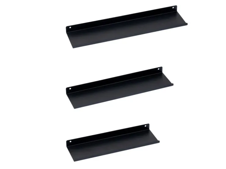 BERLINLODGE Wandregal Metall 3er Set Matte Schwarz Schweberegal Wandboards Bücherregal 3-Teiliges Hängeregal Wanddeko* Wandregale|Bücherregale