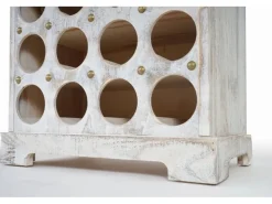 BERLINLODGE Weinregal Mit Schublade Flaschenregal 20 Flaschen HxBxT 76x48x31cm Shabby-Look Vintage* Holzregale