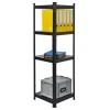 BERLINLODGE Wohnregal Ragnar HxBxT 150x45x45cm Fachlast 100kg Matt Shwarz Bücherregal Standregal Büroregal für Wohnzimmer Arbeitszimmer