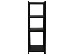 BERLINLODGE Wohnregal Ragnar HxBxT 150x45x45cm Fachlast 100kg Matt Shwarz Bücherregal Standregal Büroregal für Wohnzimmer Arbeitszimmer