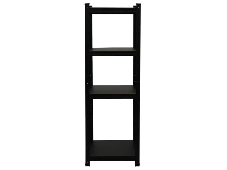 BERLINLODGE Wohnregal Ragnar HxBxT 150x45x45cm Fachlast 100kg Matt Shwarz Bücherregal Standregal Büroregal für Wohnzimmer Arbeitszimmer