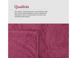 Bestgoodies Kuscheldecke 150 x 200 cm Cashmere Soft Touch Popcorn Weinrot