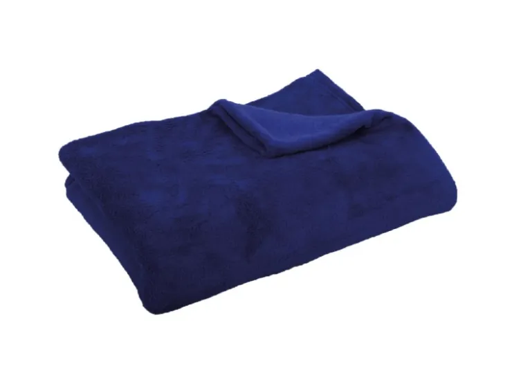 Bestgoodies Mikrofaser Decke Blau Mittelblau 90 x 140 cm* Überwürfe