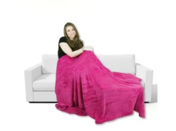 Bestgoodies Mikrofaser Decke Pink 220 x 240 cm