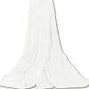 Bestgoodies Mikrofaser Decke Weiß Champagner 60 x 80 cm