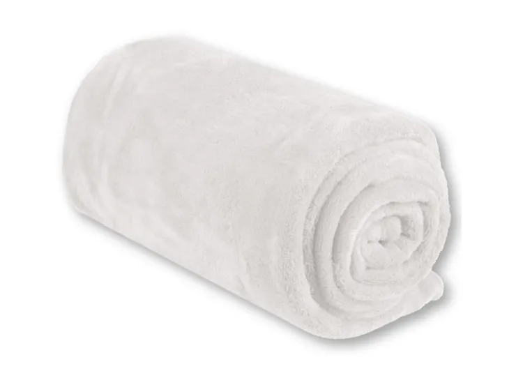 Bestgoodies Mikrofaser Decke Weiß Champagner 60 x 80 cm