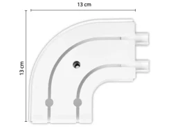 Bestlivings 180 cm Innenlaufschiene 2 Läufig & 2er Set Rundbogen / 2 x 90 cm* Vorhänge|Gardinen