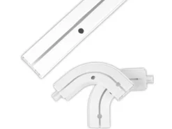 Bestlivings 120 cm Innenlaufschiene 1 Läufig & 2er Set Rundbogen* Gardinenschienen