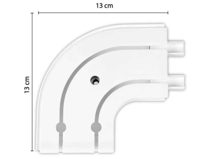 Bestlivings 300 cm Innenlaufschiene 2 Läufig & 2er Set Rundbogen / 1 x 120 cm & 2 x 90 cm
