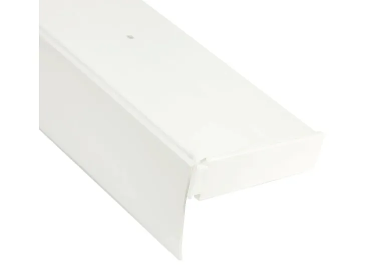 Bestlivings 90 cm Vorhangschiene mit Blende 2 Lauf Weiß