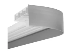 Bestlivings 330 cm Vorhangschiene mit Blende 1 Lauf Grau / 2 x 120 cm & 1 x 90 cm* Gardinenschienen