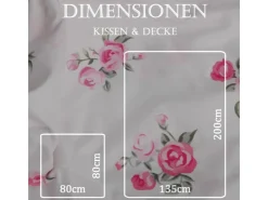 Bestlivings Bettwäsche Mikrofaser 80 x 80 cm & 135 x 200 cm Rose* Überwürfe|Decken