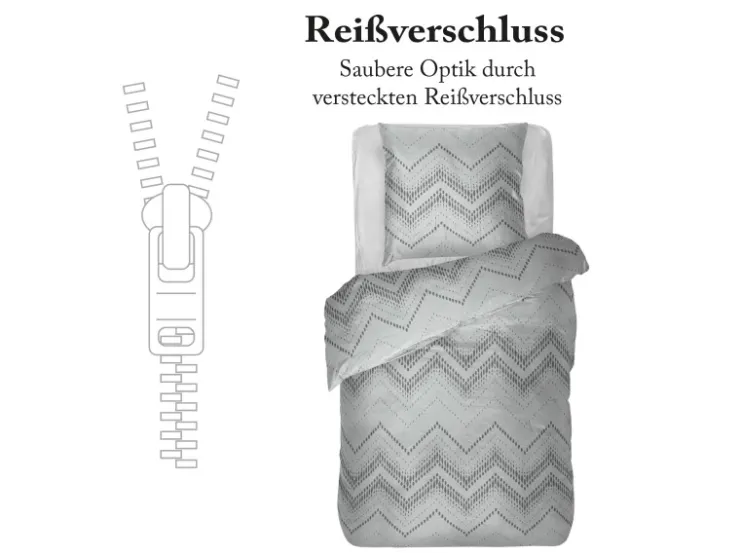 Bestlivings Bettwäsche Renforce 80 x 80 cm & 135 x 200 cm Karo Grau* Bettwäsche
