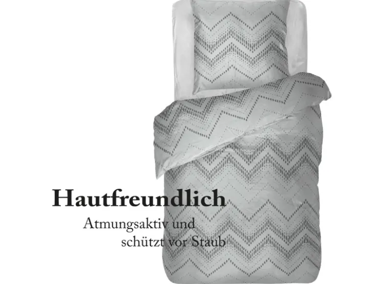 Bestlivings Bettwäsche Renforce 80 x 80 cm & 135 x 200 cm Karo Grau* Bettwäsche