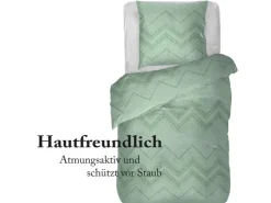 Bestlivings Bettwäsche Renforce 80 x 80 cm & 135 x 200 cm ZickZack Mint