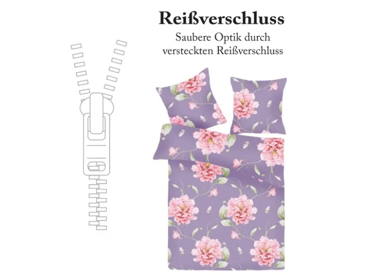 Bestlivings Bettwäsche Renforce 80 x 80 cm & 135 x 200 cm Valentina
