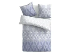 Bestlivings Bettwäsche Satin 80 x 80 cm & 135 x 200 cm Raute Blau