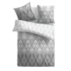 Bestlivings Bettwäsche Satin 80 x 80 cm & 135 x 200 cm Raute Grau* Überwürfe|Bettwäsche