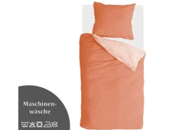 Bestlivings Bettwäsche-Set 135 x 200 cm Side Way Terracotta&White* Überwürfe|Decken