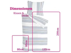 Bestlivings Bettwäsche-Set 135 x 200 cm Two Ways White&Blue* Überwürfe|Kissenbezüge