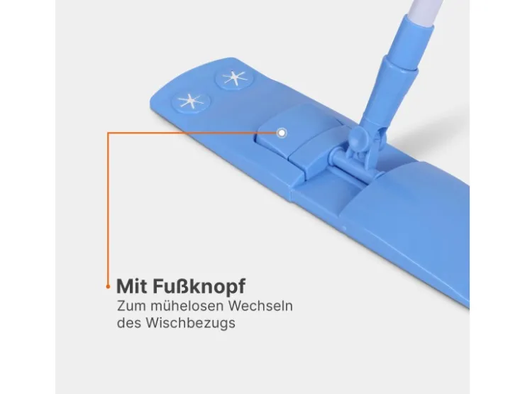 Bestlivings Bodenwischer Set Mikrofaser Blau Weiß Inkl. 4 Ersatzbezüge Blau* Reinigung