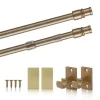 Bestlivings Cafehausstangen Matt Gold 50 bis 75 cm* Gardinenstangen
