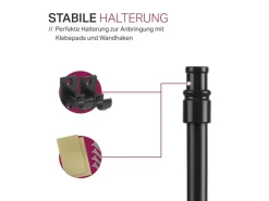 Bestlivings Cafehausstangen Schwarz 125 bis 225 cm* Vorhänge|Seilspanngarnituren