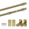 Bestlivings Cafehausstangen Messing Gold 50 bis 75 cm