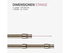Bestlivings Cafehausstangen Messing Gold 125 bis 225 cm* Gardinenstangen