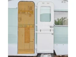 Bestlivings Fadengardine Vorhang für Wohnwagen in Gold 56 cm x 185 cm* Türvorhänge