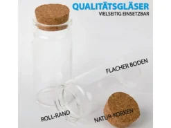 Bestlivings Fläschchen Glas mit Korken 50ml 12er Pack* Ostern