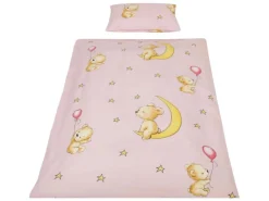 Bestlivings Kinder Bettwäsche 100 x 135 cm & 40 x 60 cm - Bärchen Rosa* Bettwäsche