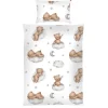 Bestlivings Kinder Bettwäsche 100 x 135 cm & 40 x 60 cm - Bärchen Wolke