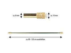 Bestlivings Klemmstange mit Schraubtechnik Glänzend Gold 80 bis 120 cm* Seilspanngarnituren|Vorhänge