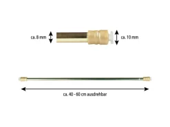Bestlivings Klemmstange mit Schraubtechnik Glänzend Gold 40 bis 60 cm