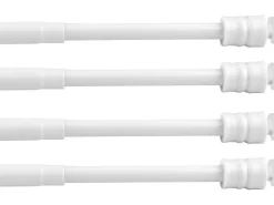 Bestlivings Klemmstangen mit Schraubtechnik Weiß 40 bis 60 cm 4er Pack* Seilspanngarnituren|Gardinenstangen