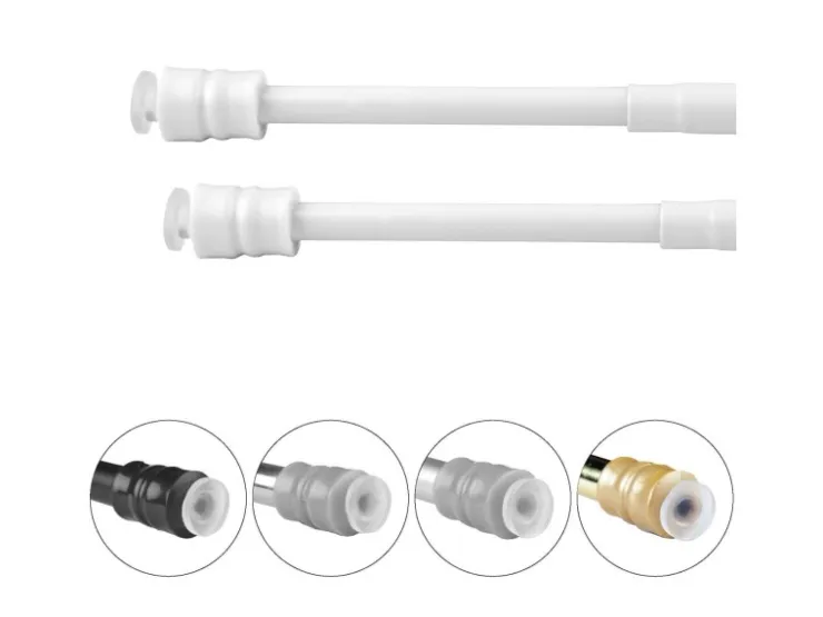 Bestlivings Klemmstangen mit Schraubtechnik Weiß 25 bis 40 cm 2er Pack