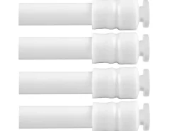 Bestlivings Klemmstangen mit Schraubtechnik Weiß 100 bis 140 cm 4er Pack* Seilspanngarnituren