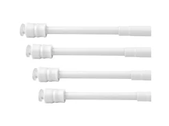 Bestlivings Klemmstangen mit Schraubtechnik Weiß 100 bis 140 cm 4er Pack* Seilspanngarnituren