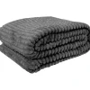 Bestlivings Kuscheldecke Jacquard Flanell 180 x 220 cm Anthrazit* Überwürfe|Decken