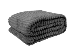 Bestlivings Kuscheldecke Jacquard Flanell 180 x 220 cm Anthrazit* Überwürfe|Decken