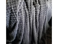 Bestlivings Kuscheldecke Jacquard Flanell 180 x 220 cm Anthrazit* Überwürfe|Decken